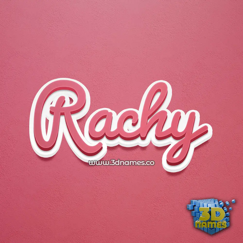 rachy in Red Scribble style - 3D name wallpaper