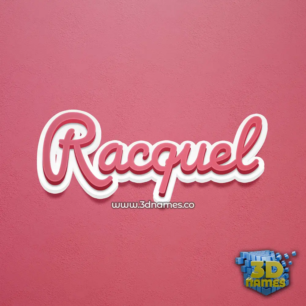 racquel in Red Scribble style - 3D name wallpaper