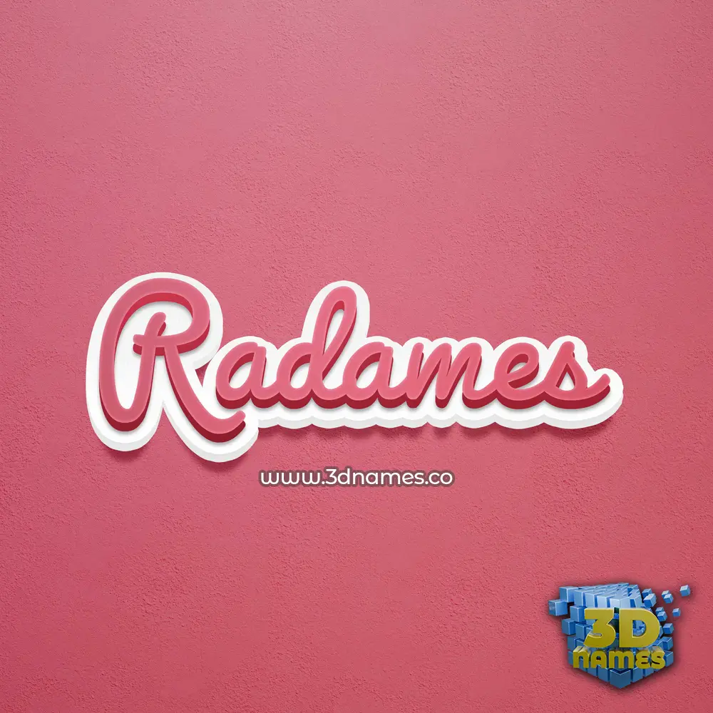 radames in Red Scribble style - 3D name wallpaper