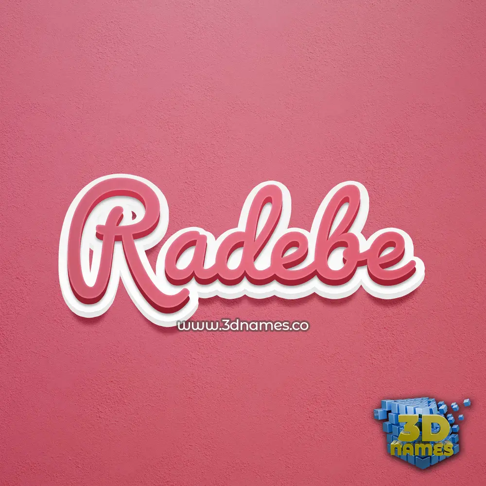 radebe in Red Scribble style - 3D name wallpaper