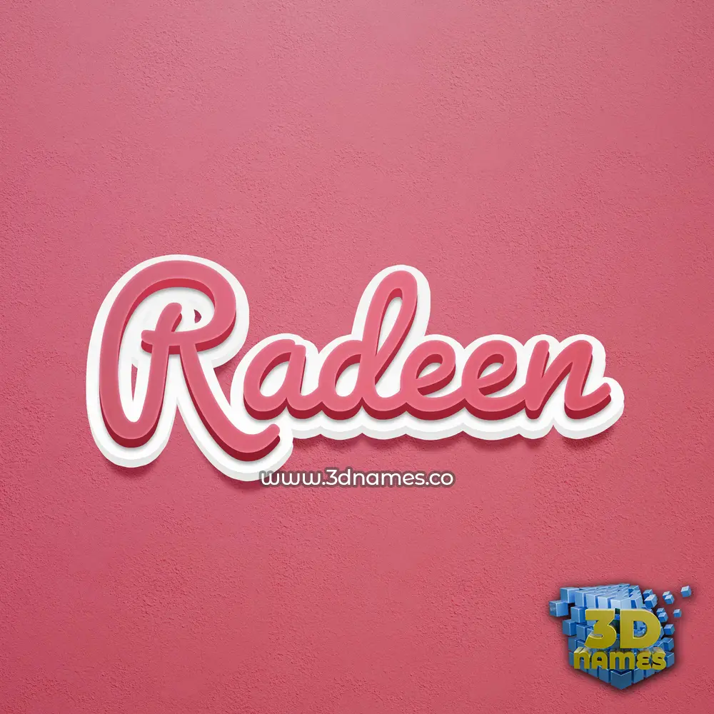 radeen in Red Scribble style - 3D name wallpaper