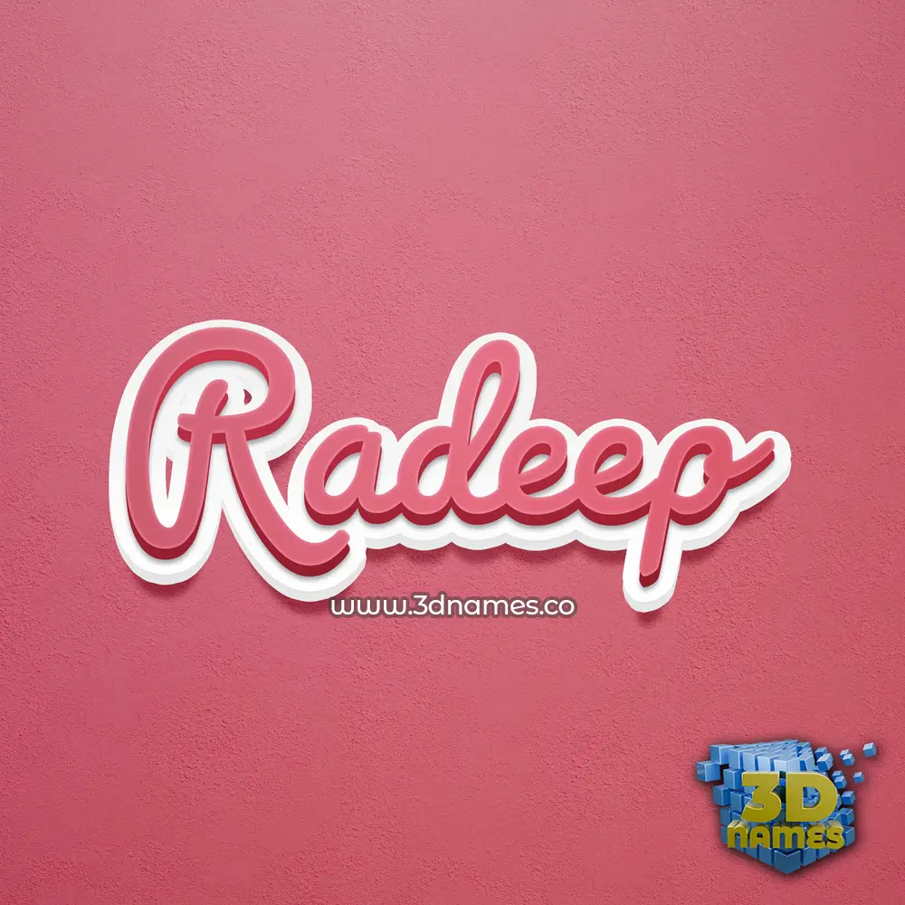 radeep in Red Scribble style - 3D name wallpaper