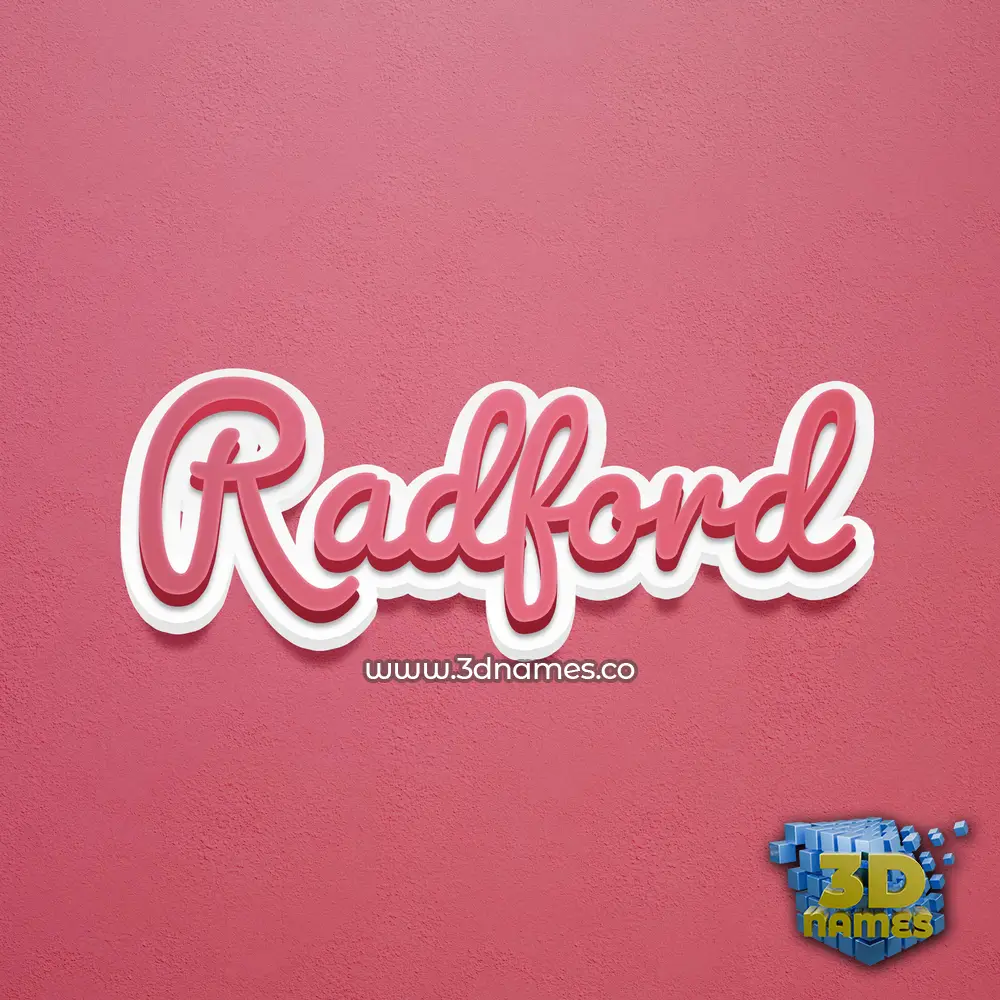 radford in Red Scribble style - 3D name wallpaper