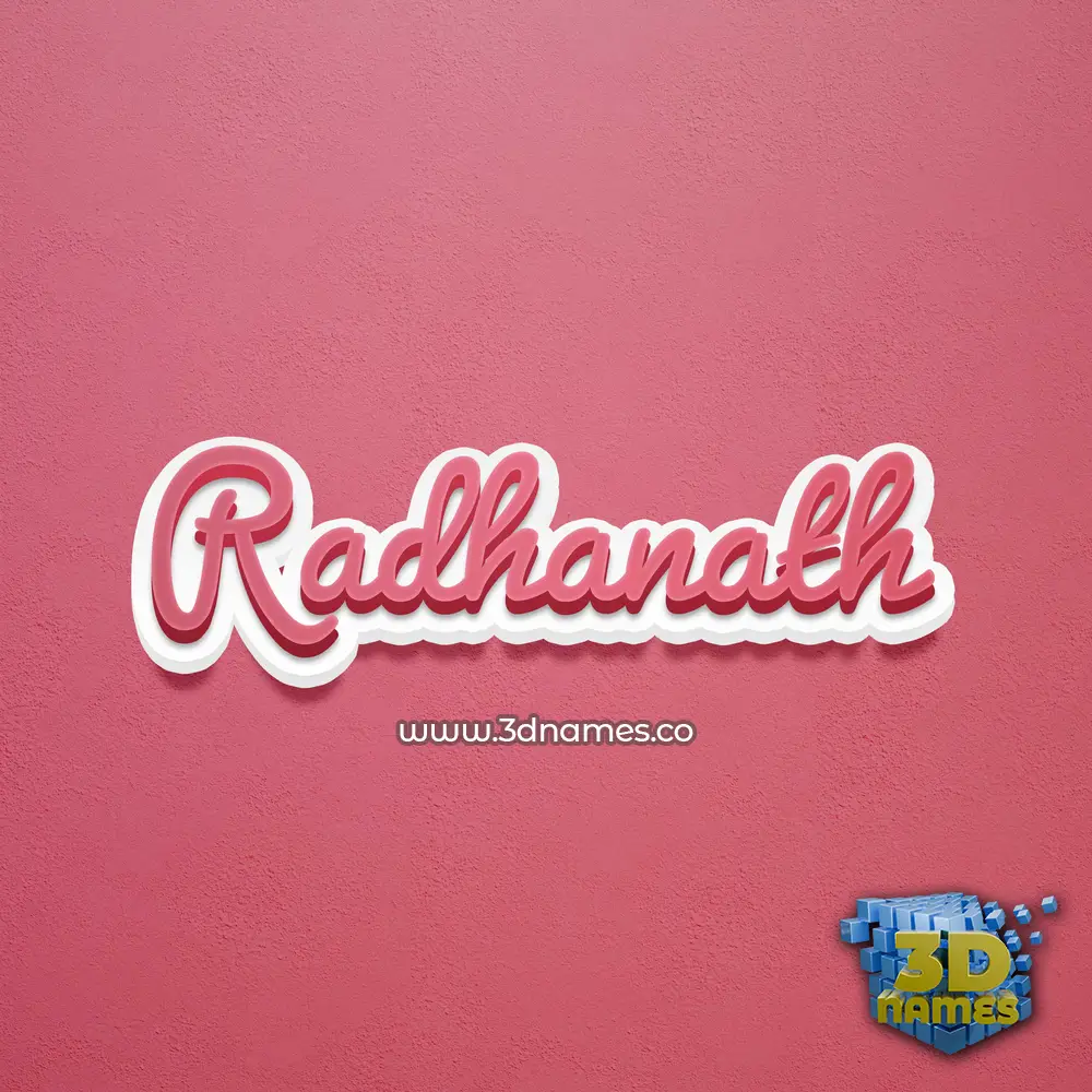 radhanath in Red Scribble style - 3D name wallpaper