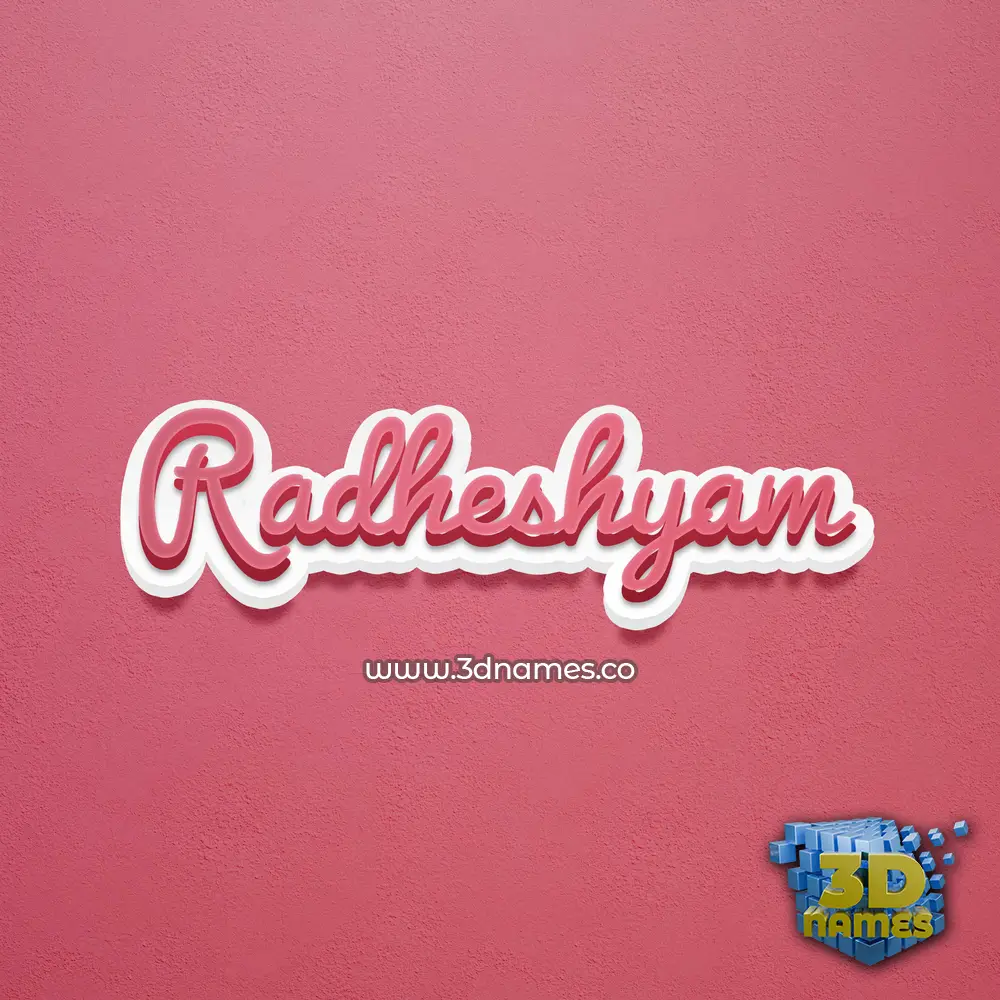 radheshyam in Red Scribble style - 3D name wallpaper