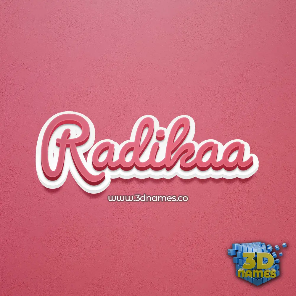 radikaa in Red Scribble style - 3D name wallpaper