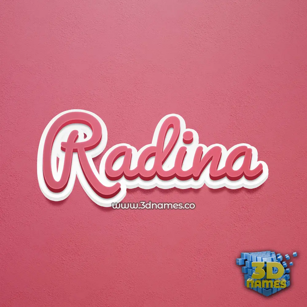 radina in Red Scribble style - 3D name wallpaper