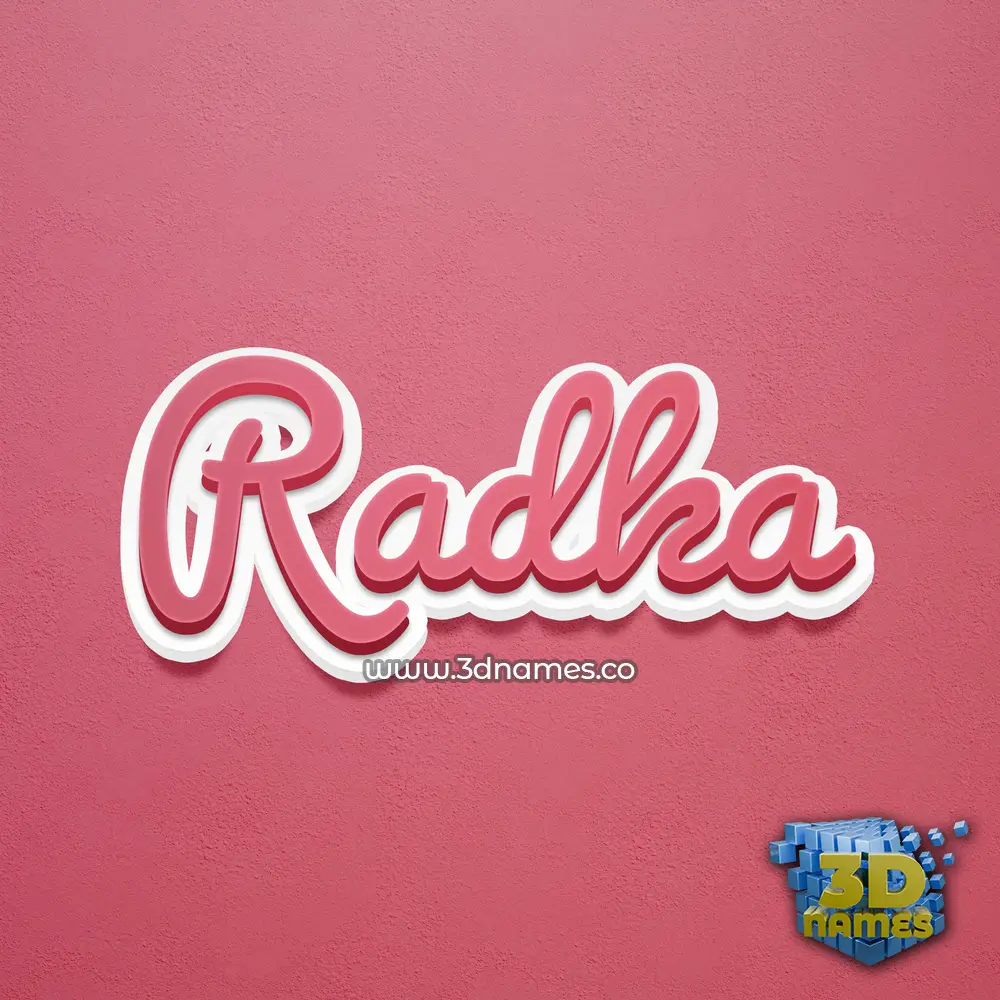 radka in Red Scribble style - 3D name wallpaper