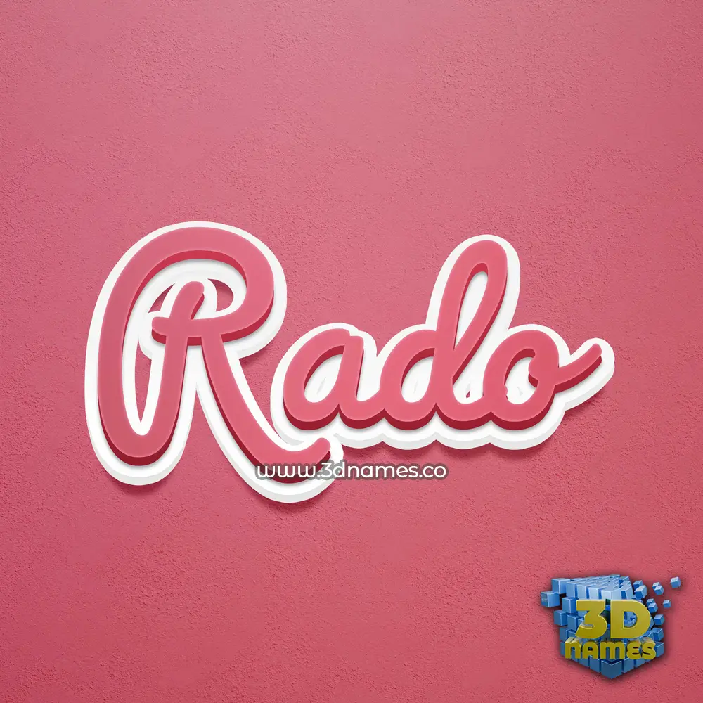 rado in Red Scribble style - 3D name wallpaper