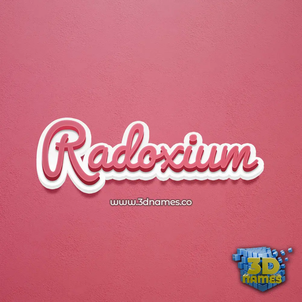 radoxium in Red Scribble style - 3D name wallpaper