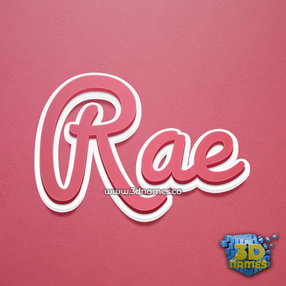 rae in Red Scribble style - 3D name wallpaper