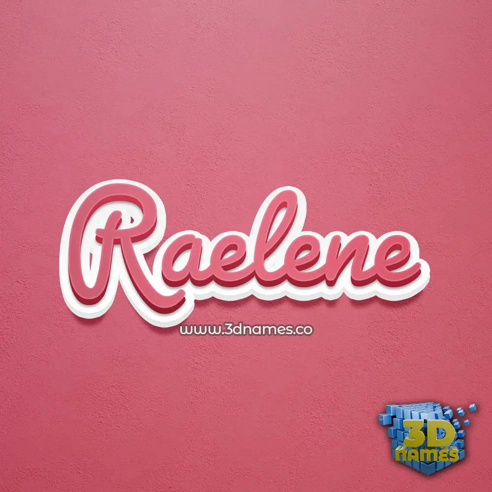 raelene in Red Scribble style - 3D name wallpaper