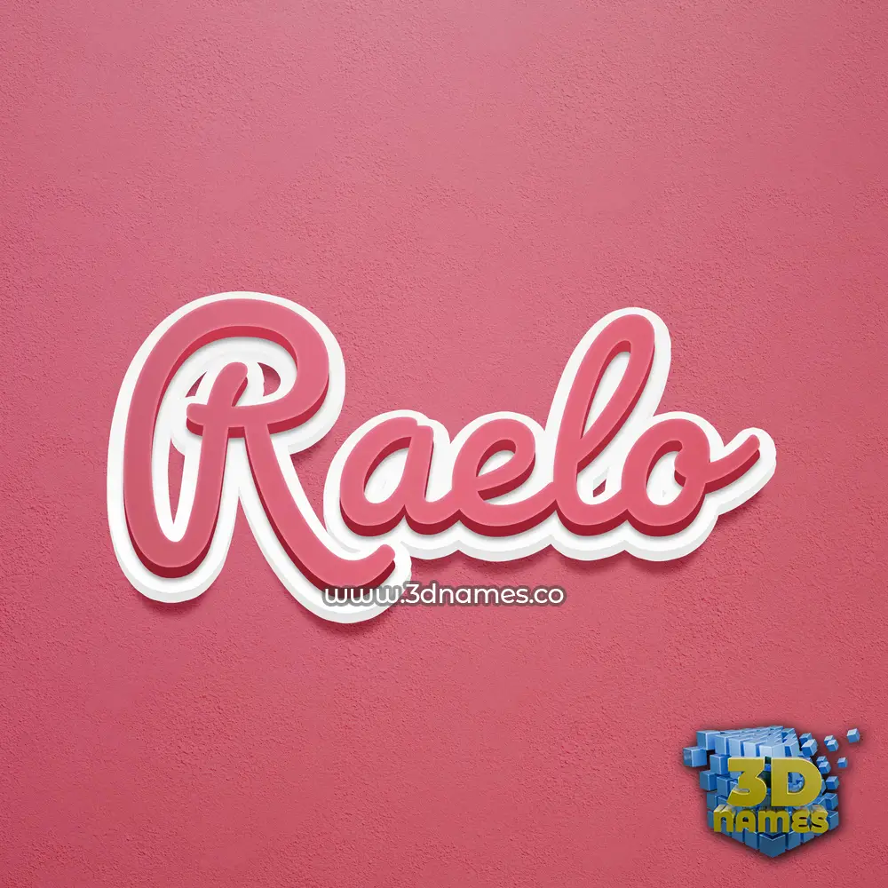 raelo in Red Scribble style - 3D name wallpaper