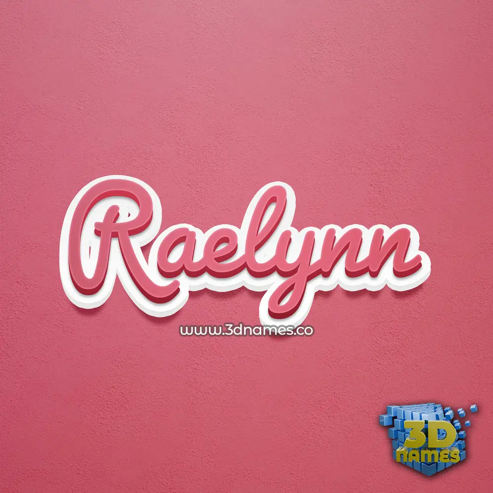 raelynn in Red Scribble style - 3D name wallpaper
