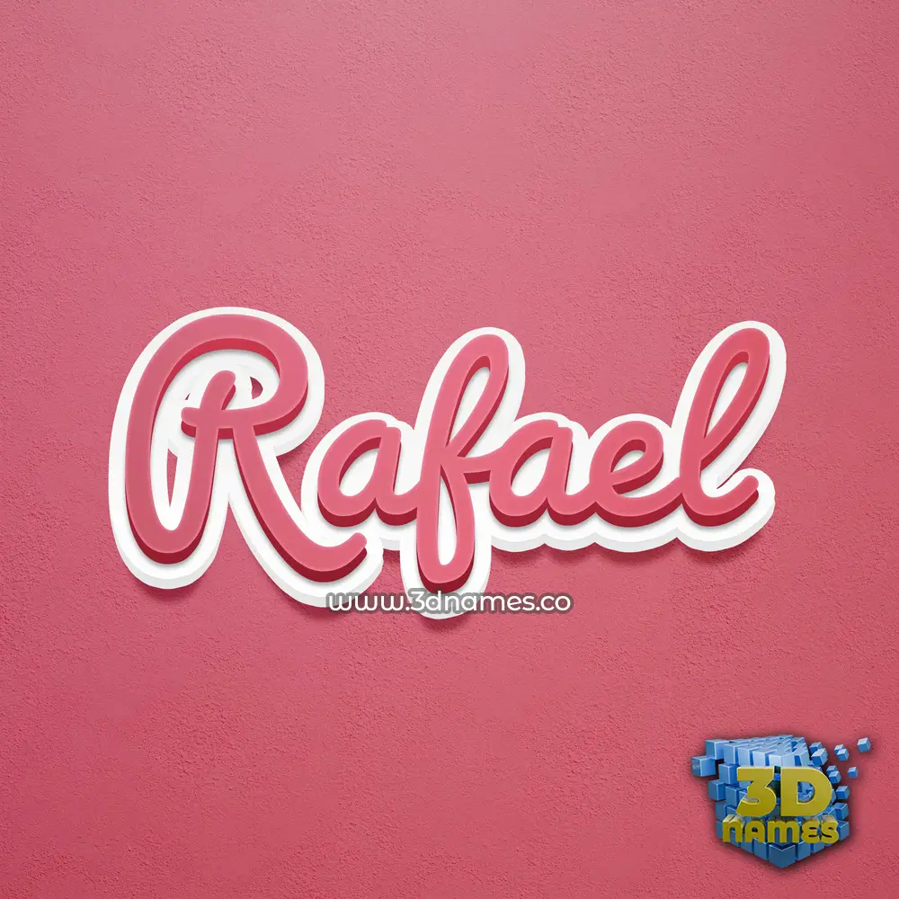 rafael in Red Scribble style - 3D name wallpaper