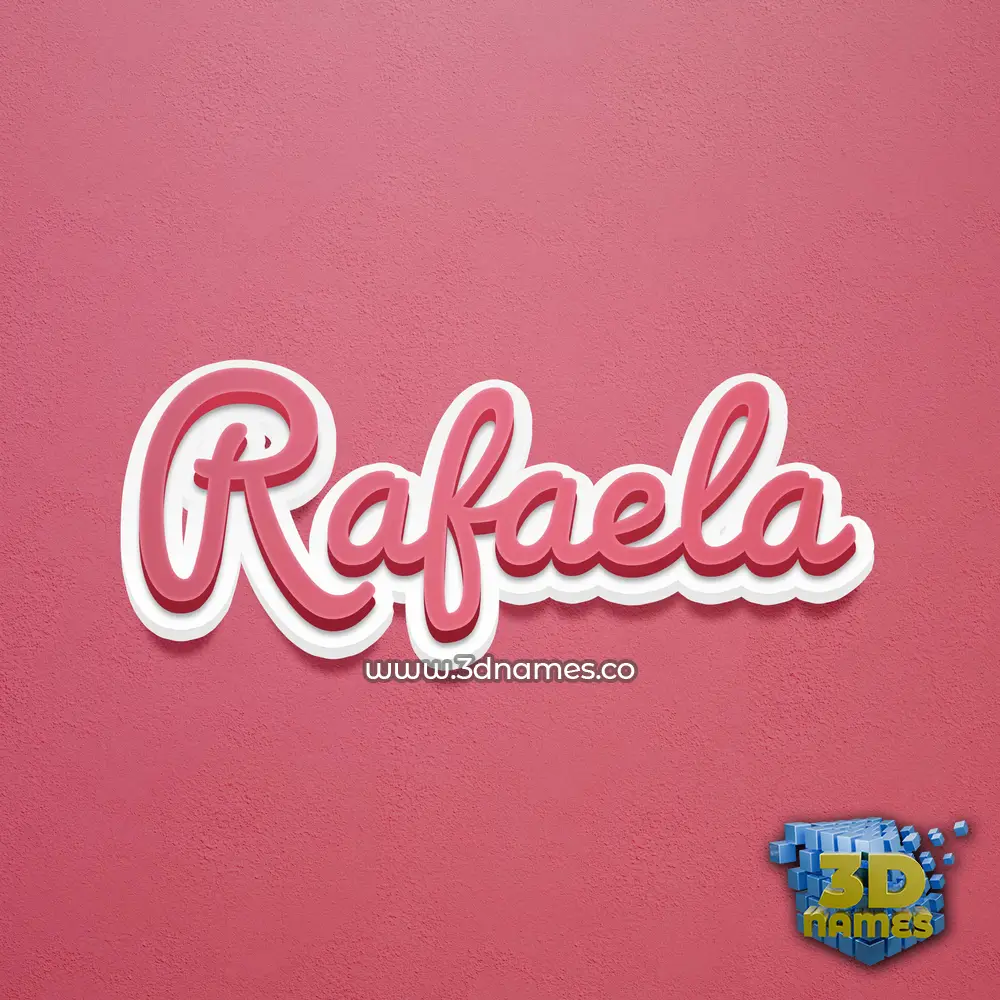 rafaela in Red Scribble style - 3D name wallpaper