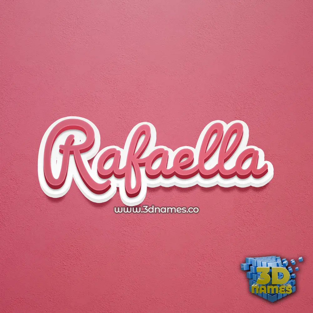 rafaella in Red Scribble style - 3D name wallpaper