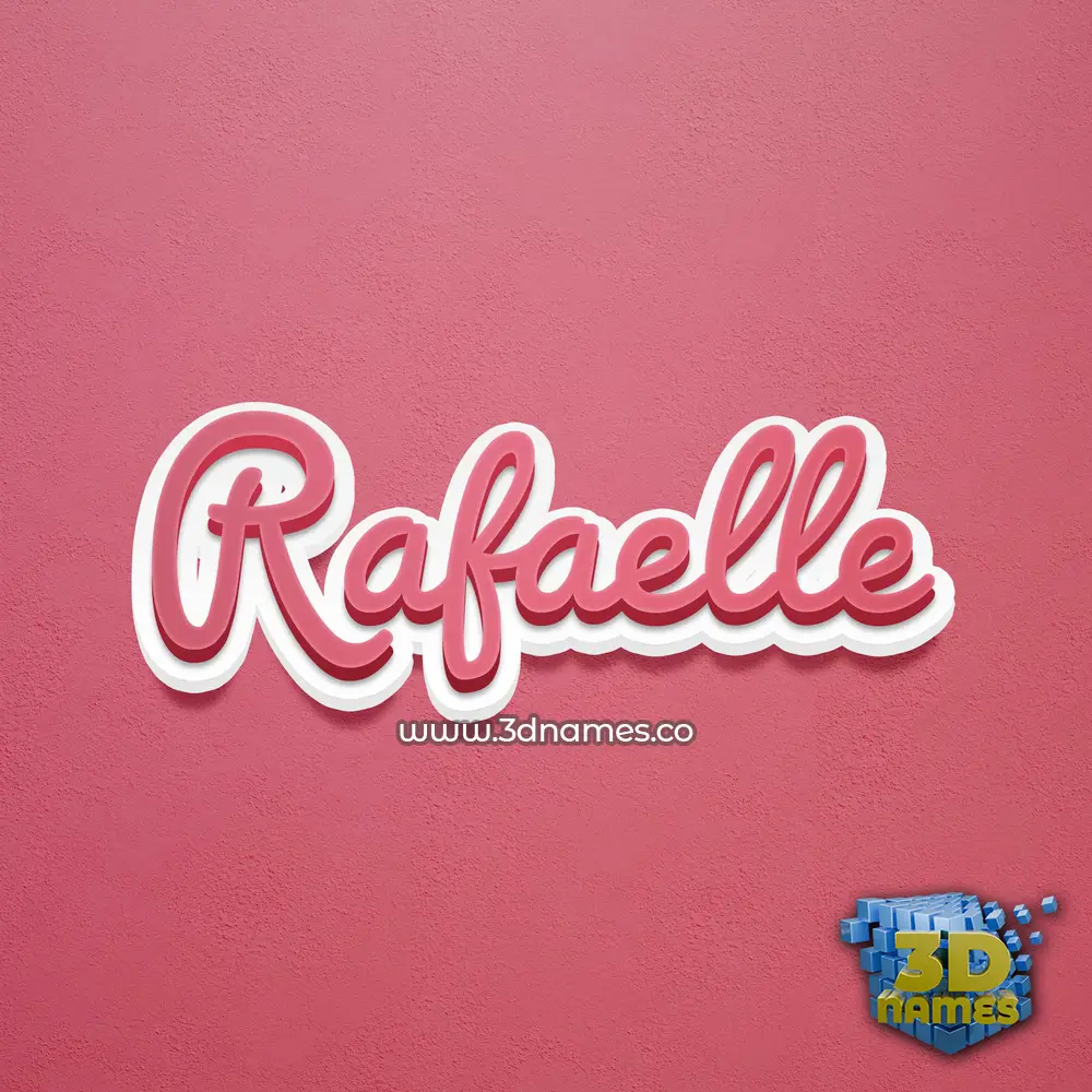 rafaelle in Red Scribble style - 3D name wallpaper