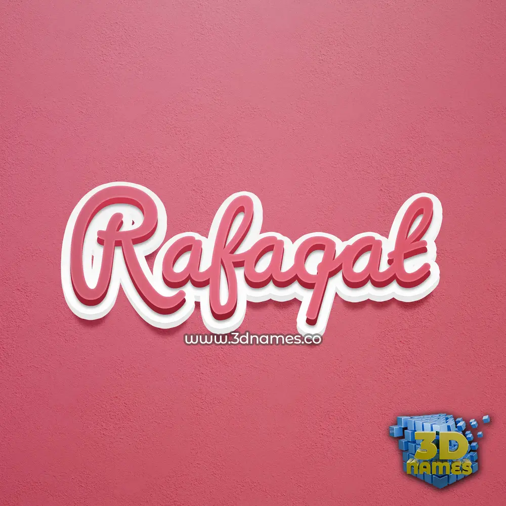 rafaqat in Red Scribble style - 3D name wallpaper
