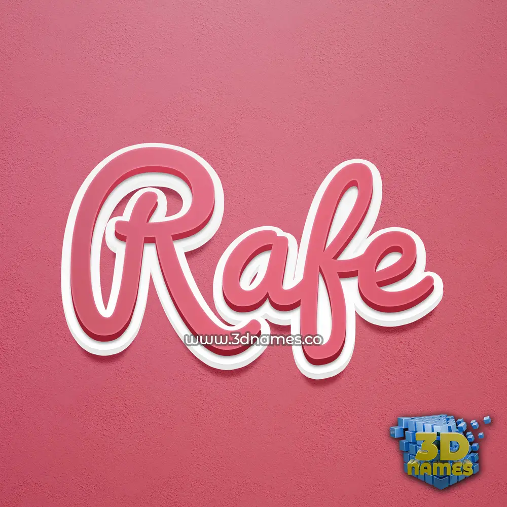 rafe in Red Scribble style - 3D name wallpaper