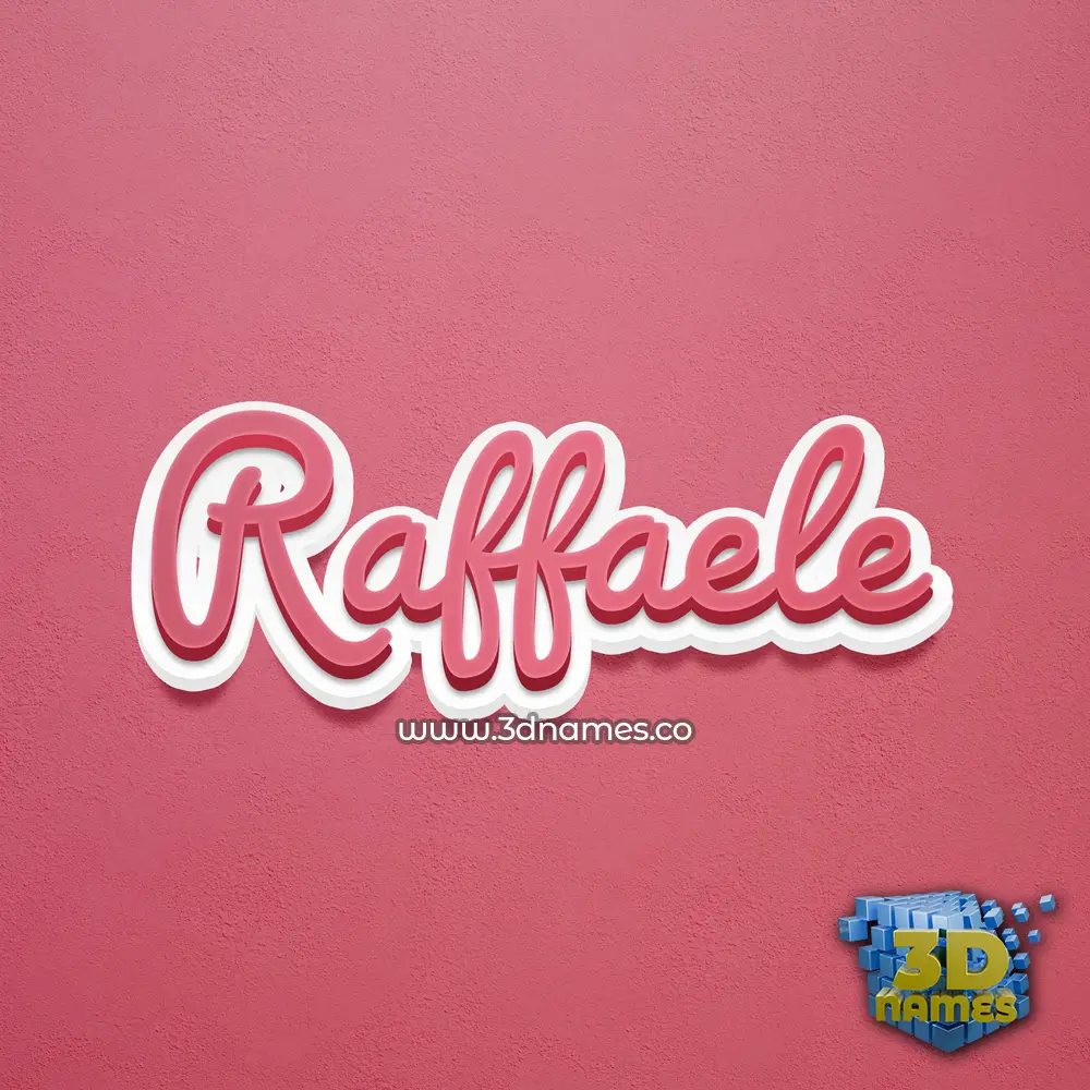 raffaele in Red Scribble style - 3D name wallpaper
