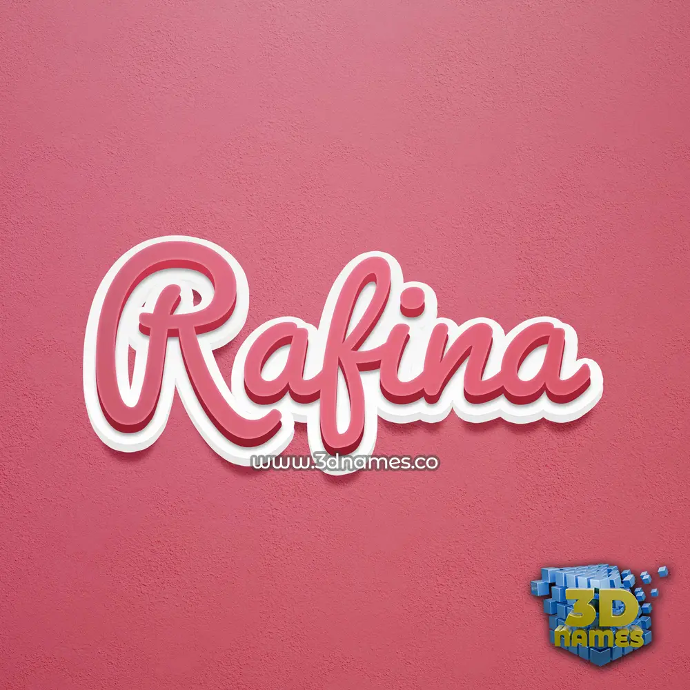 rafina in Red Scribble style - 3D name wallpaper