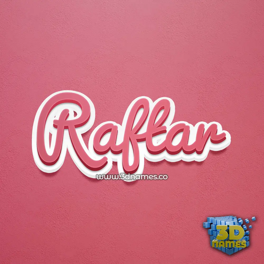 raftar in Red Scribble style - 3D name wallpaper
