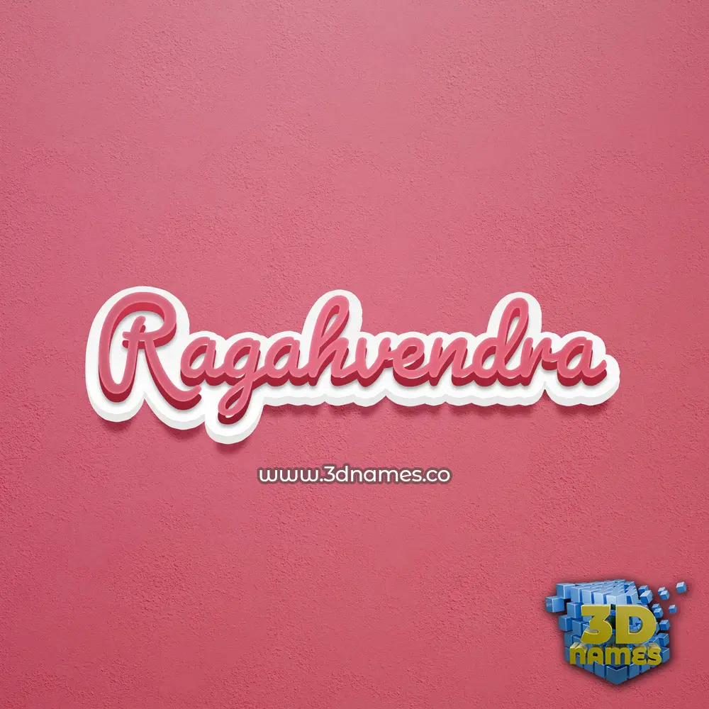 ragahvendra in Red Scribble style - 3D name wallpaper