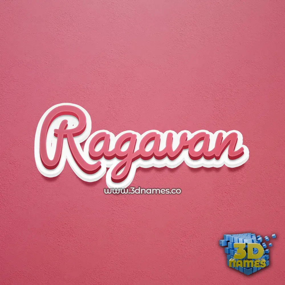 ragavan in Red Scribble style - 3D name wallpaper