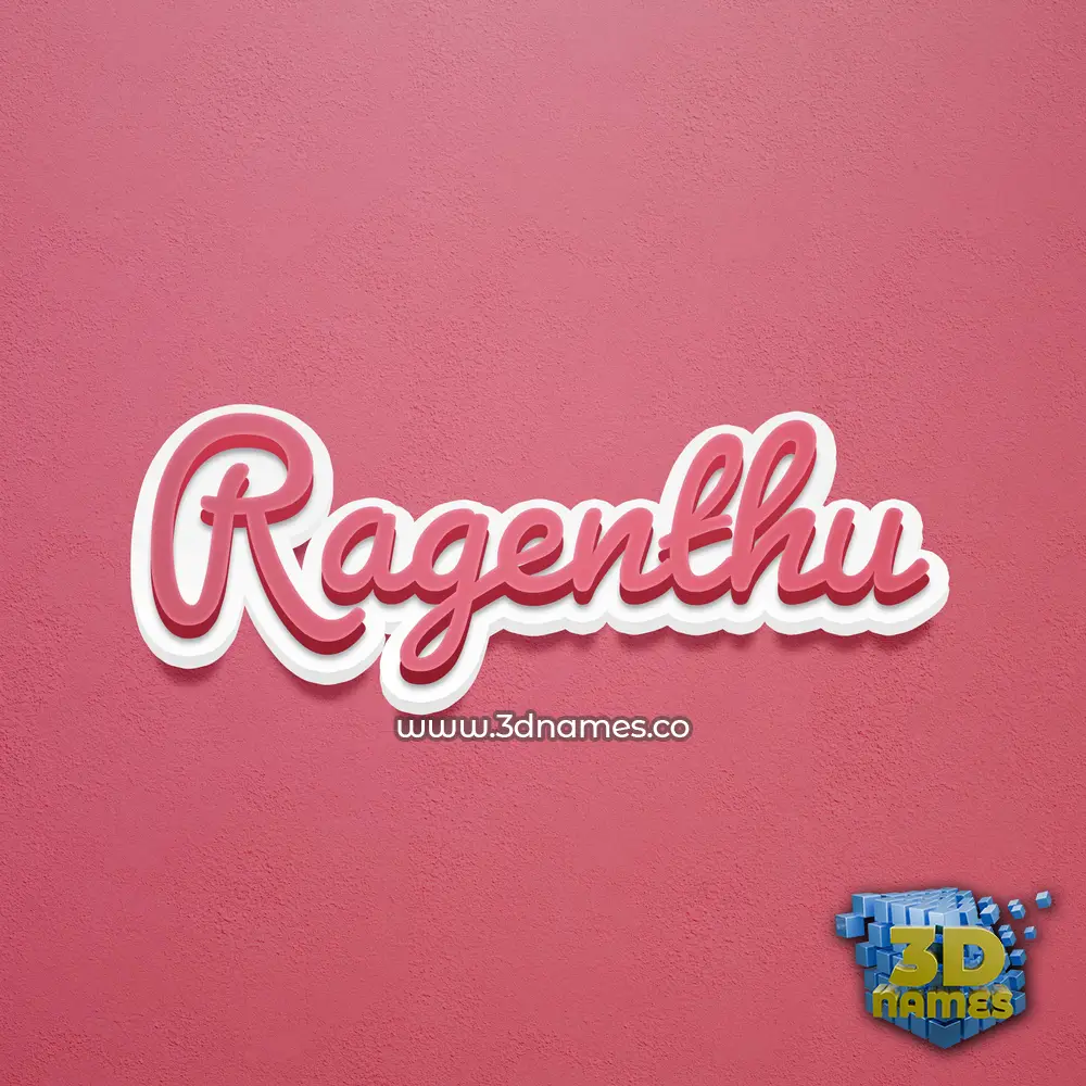 ragenthu in Red Scribble style - 3D name wallpaper