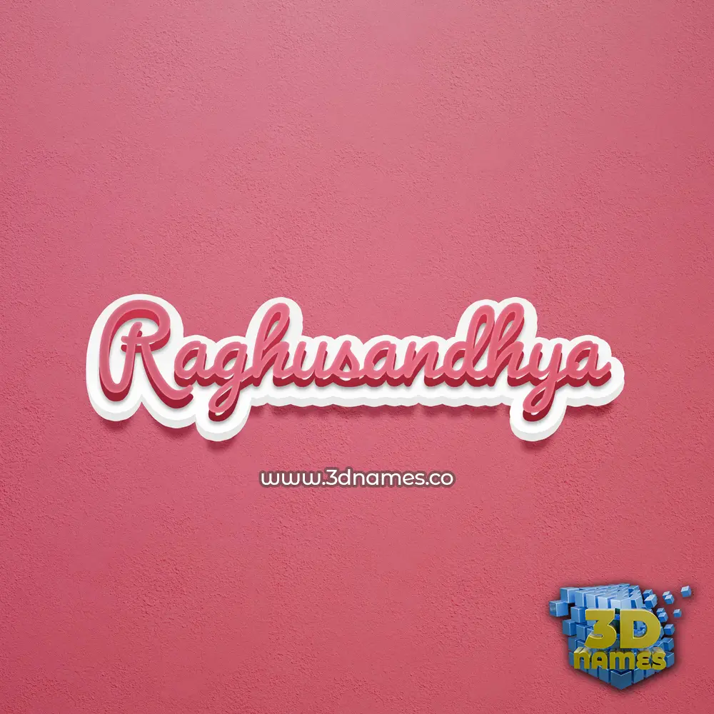 raghusandhya in Red Scribble style - 3D name wallpaper