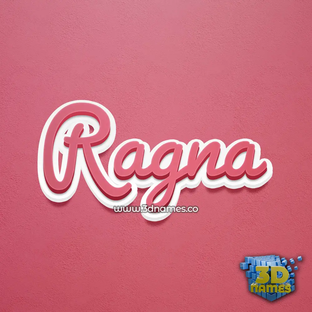 ragna in Red Scribble style - 3D name wallpaper