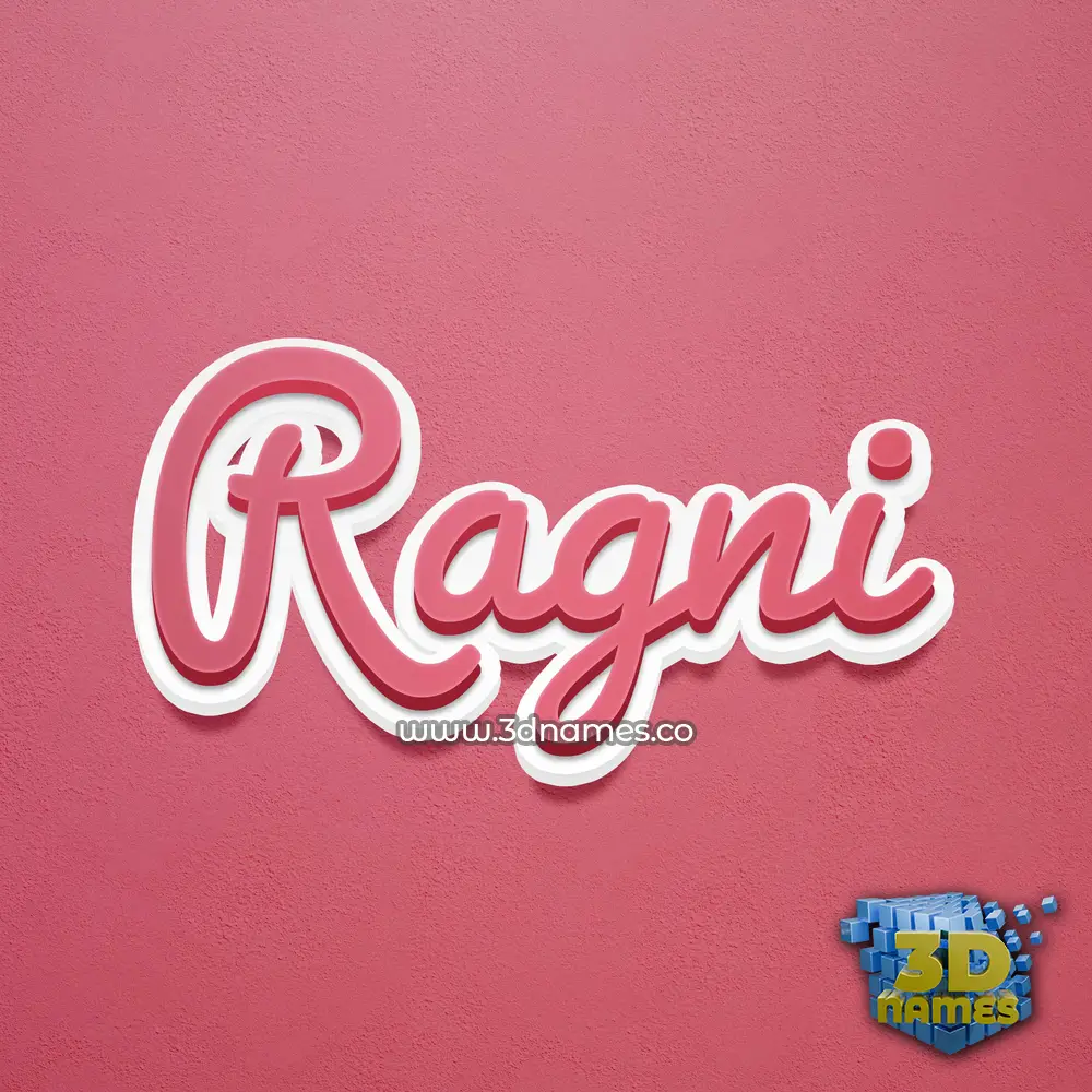 ragni in Red Scribble style - 3D name wallpaper