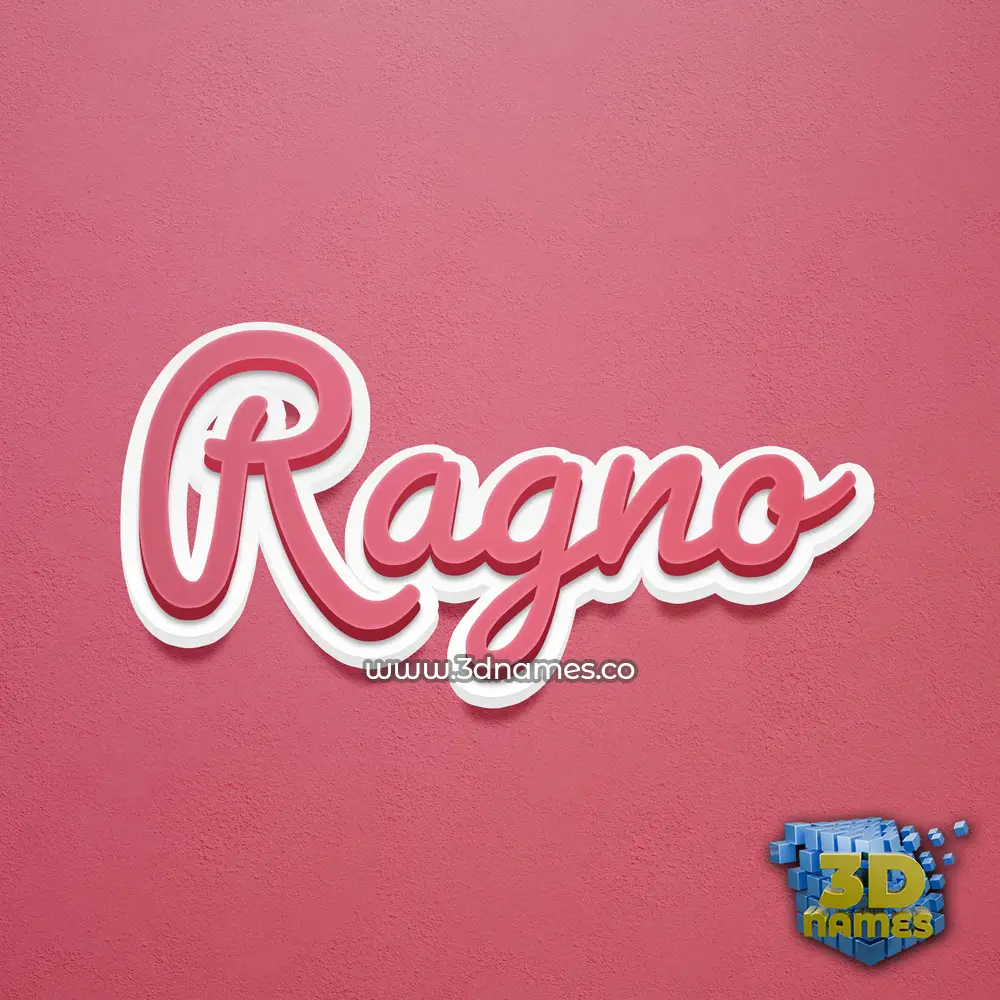 ragno in Red Scribble style - 3D name wallpaper