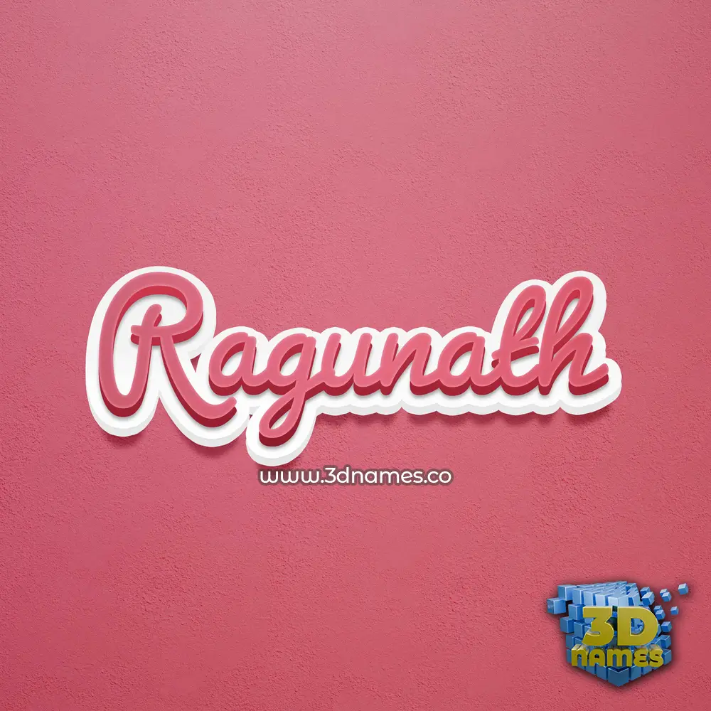 ragunath in Red Scribble style - 3D name wallpaper