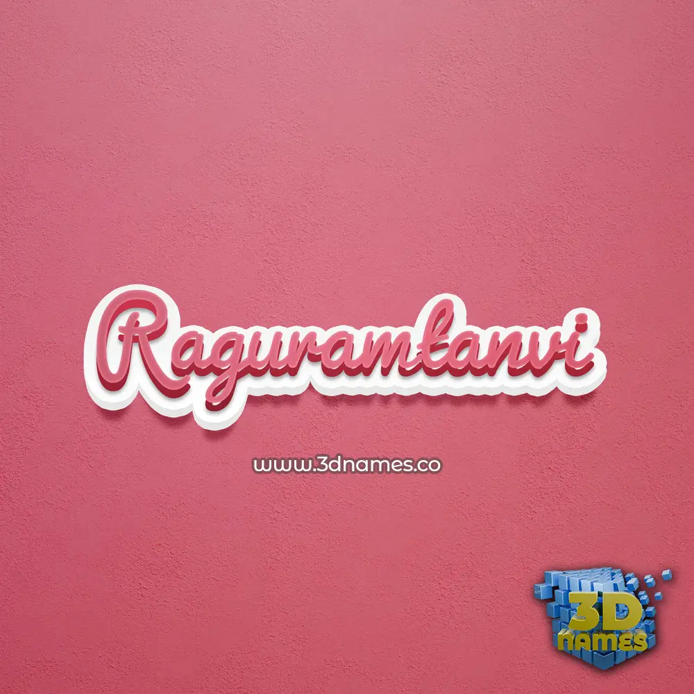 raguramtanvi in Red Scribble style - 3D name wallpaper