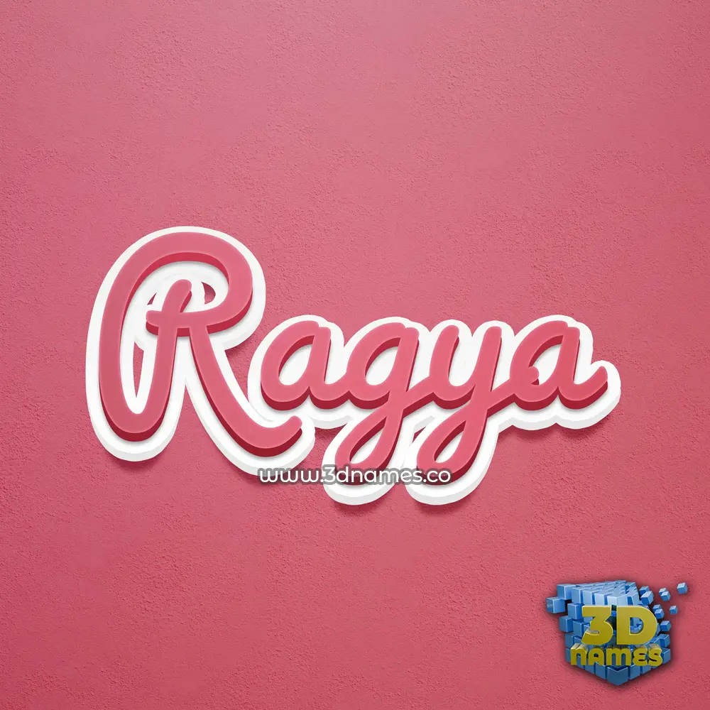 ragya in Red Scribble style - 3D name wallpaper