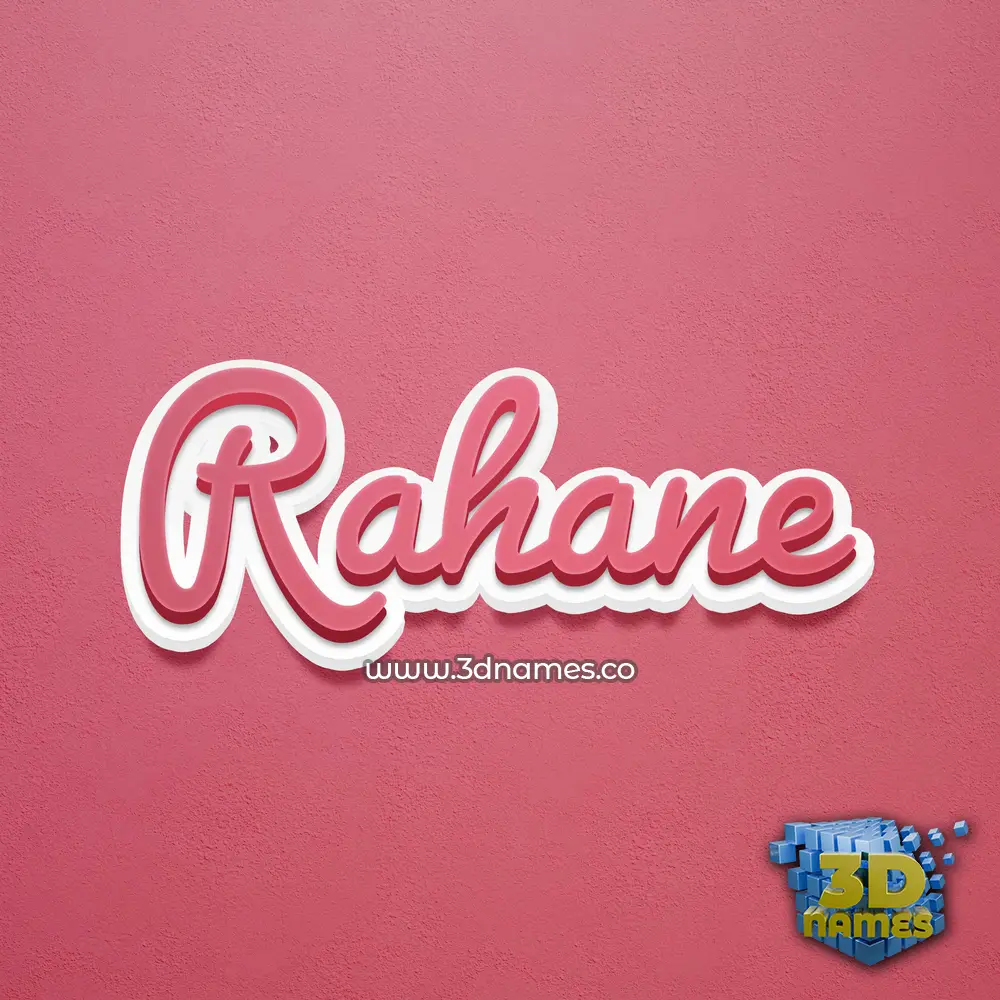 rahane in Red Scribble style - 3D name wallpaper