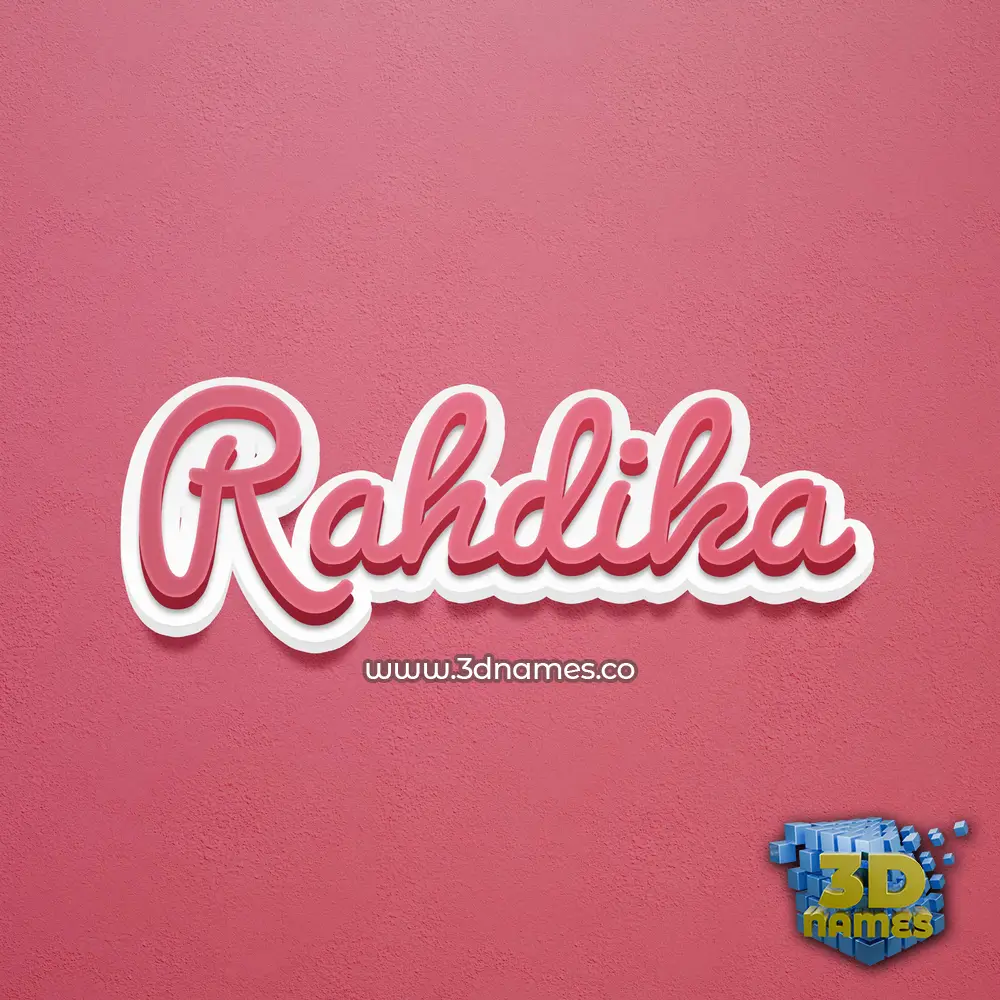 rahdika in Red Scribble style - 3D name wallpaper