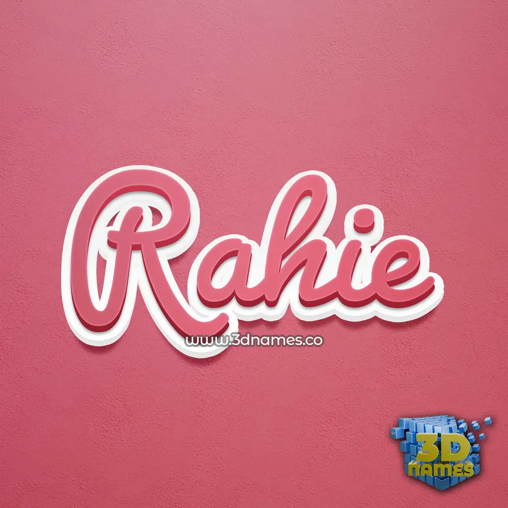rahie in Red Scribble style - 3D name wallpaper