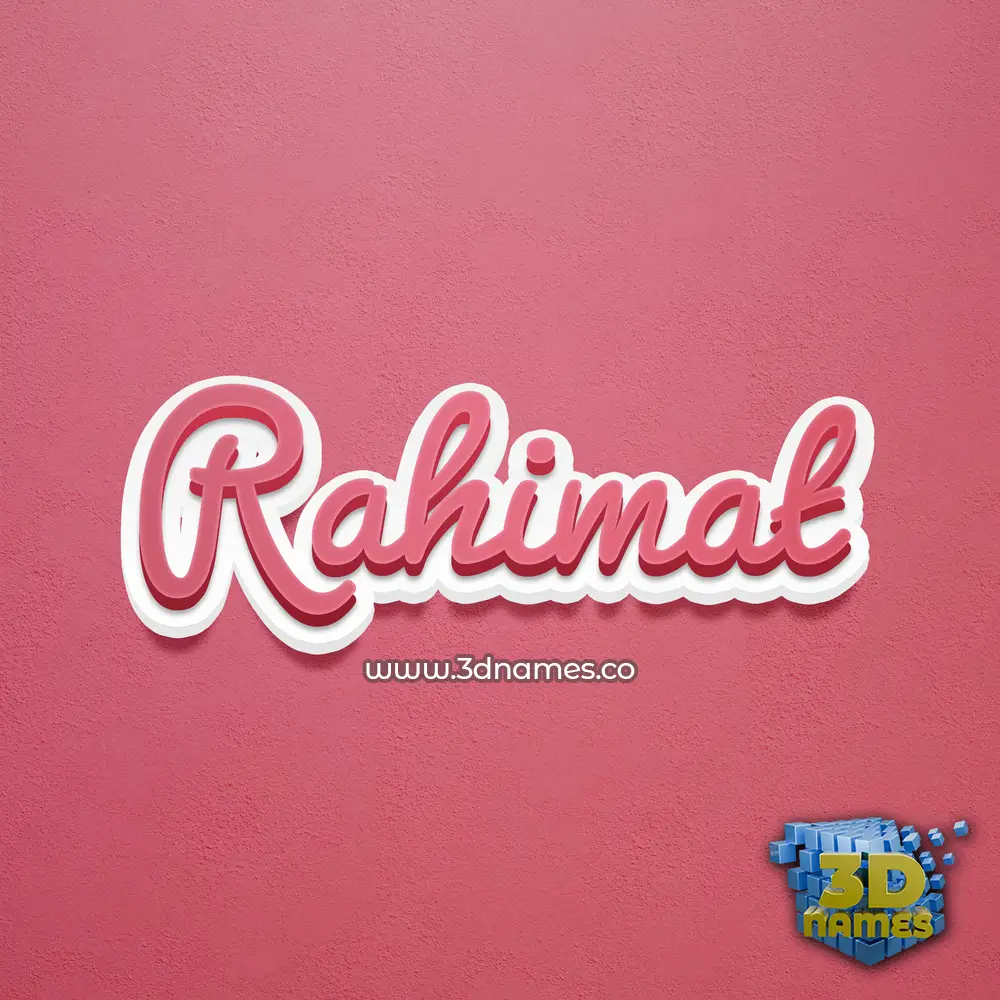 rahimat in Red Scribble style - 3D name wallpaper