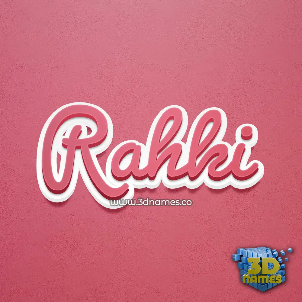rahki in Red Scribble style - 3D name wallpaper