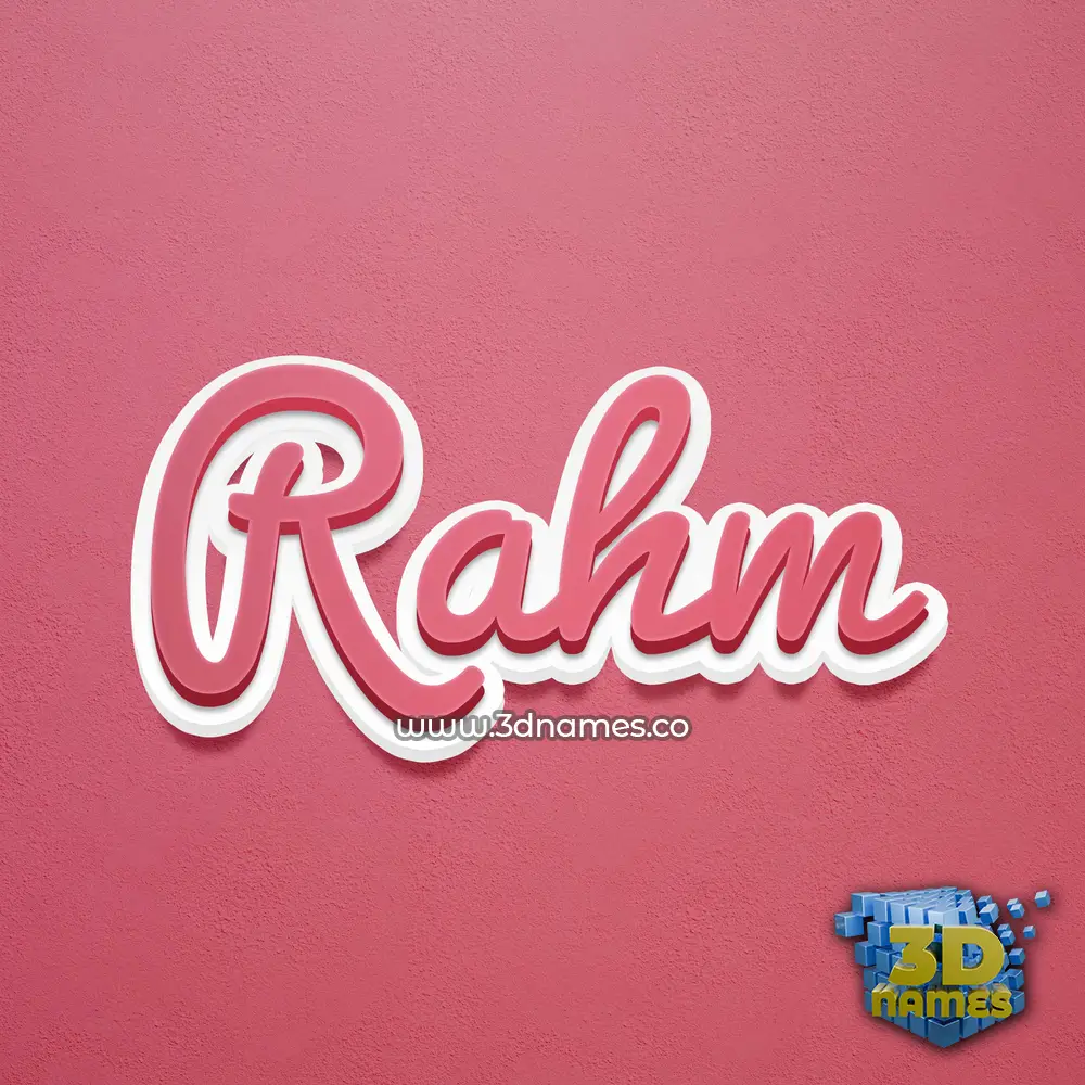 rahm in Red Scribble style - 3D name wallpaper