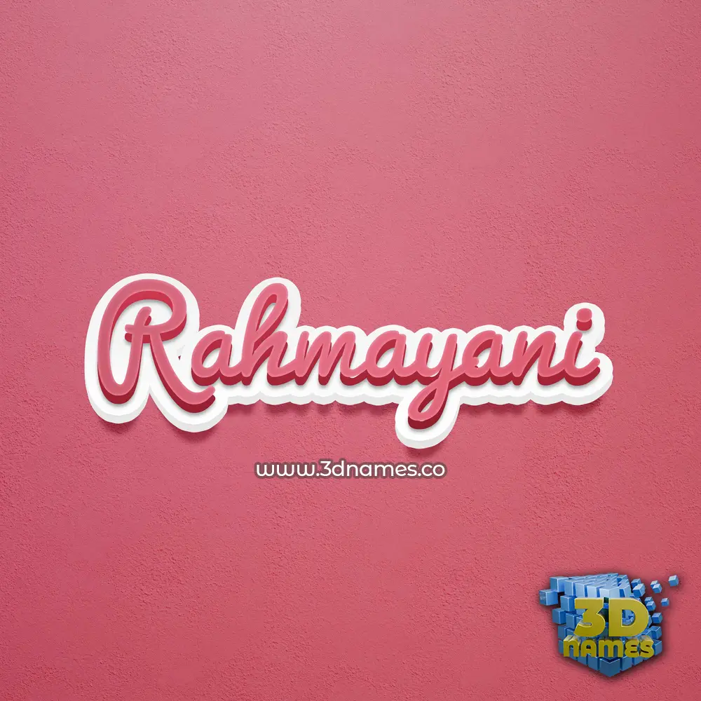 rahmayani in Red Scribble style - 3D name wallpaper