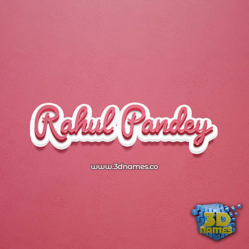 rahul pandey in Red Scribble style - 3D name wallpaper