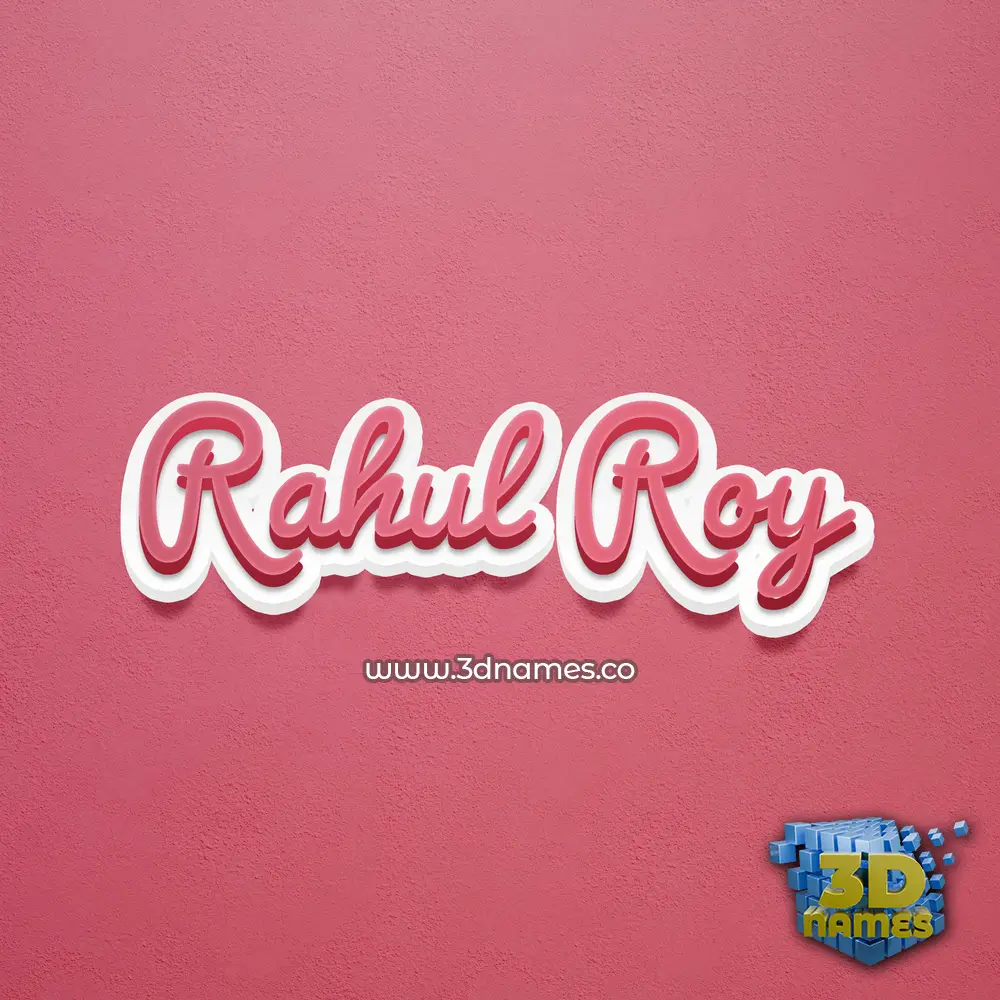 rahul roy in Red Scribble style - 3D name wallpaper