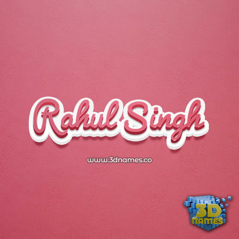 rahul singh in Red Scribble style - 3D name wallpaper