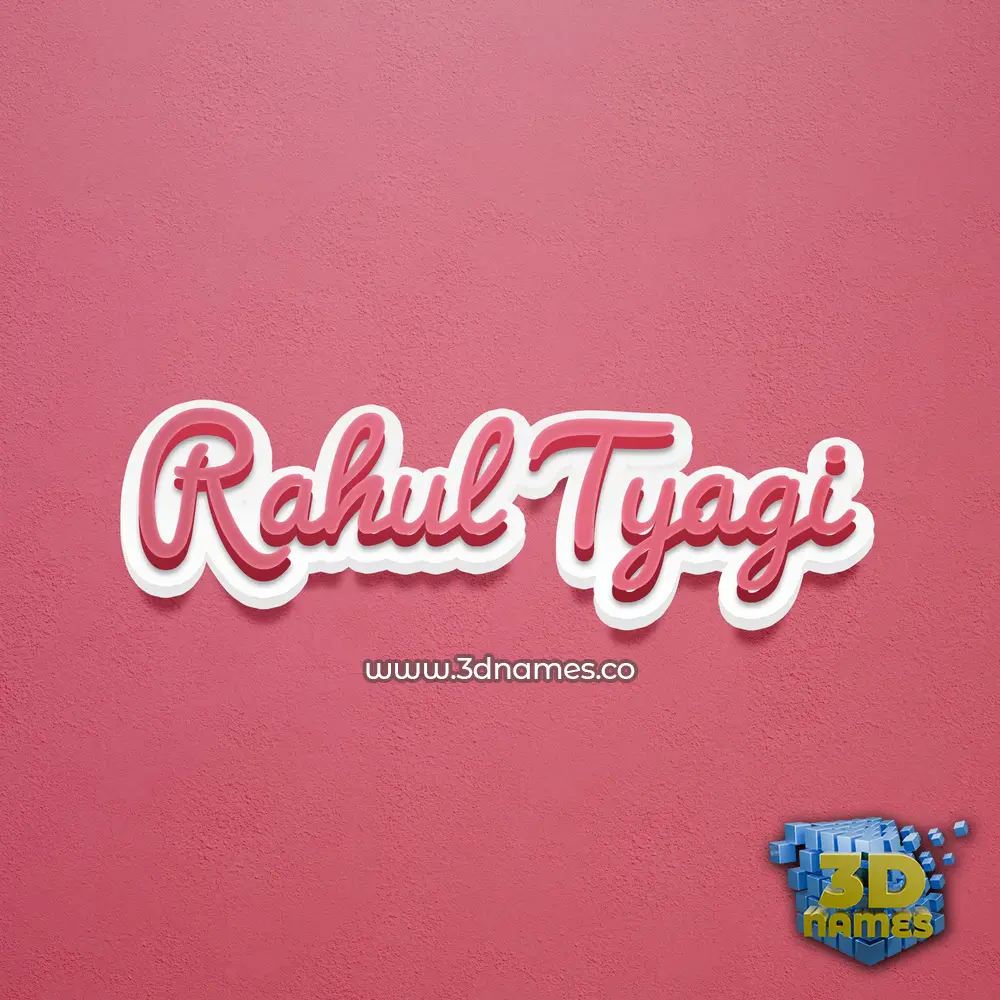rahul tyagi in Red Scribble style - 3D name wallpaper