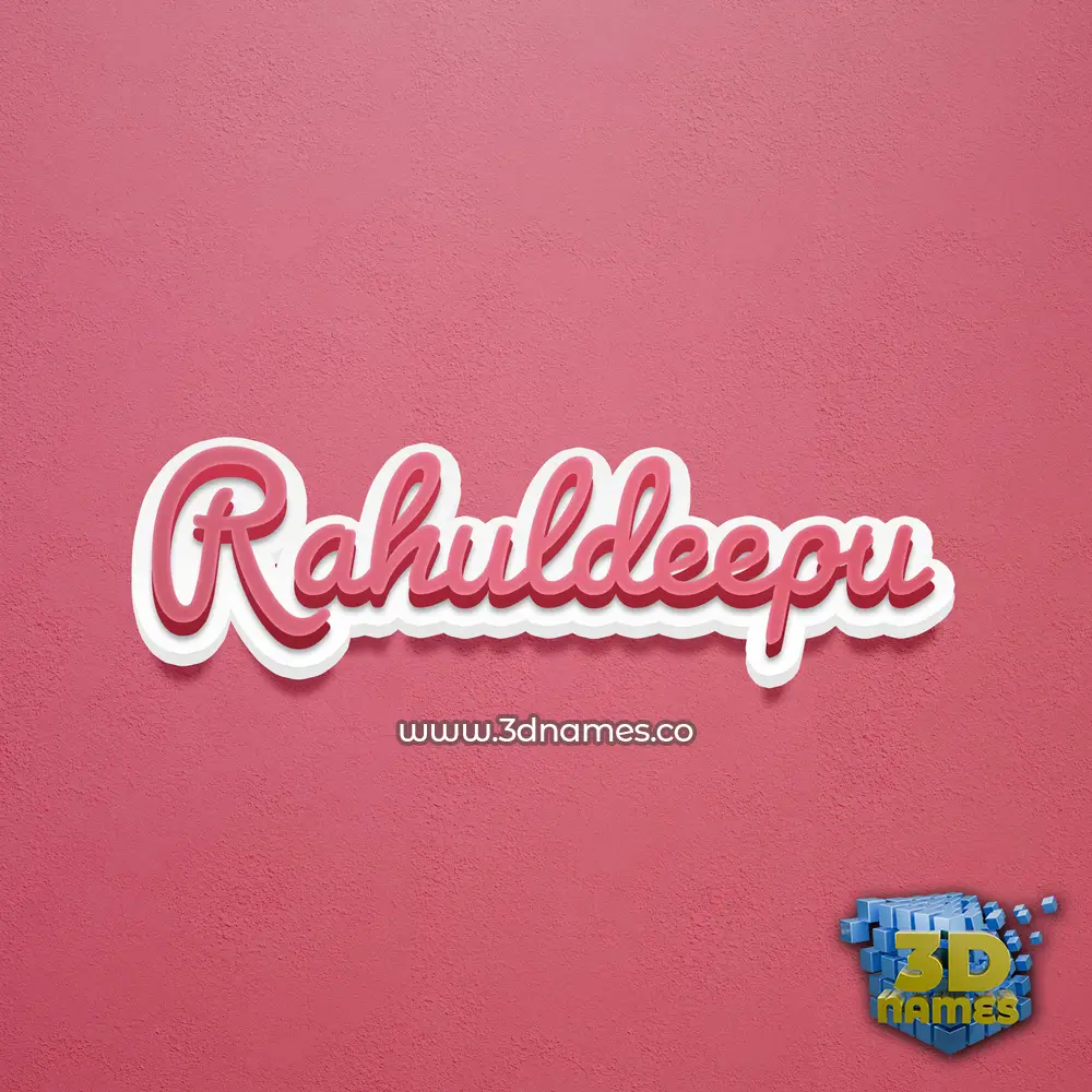 rahuldeepu in Red Scribble style - 3D name wallpaper