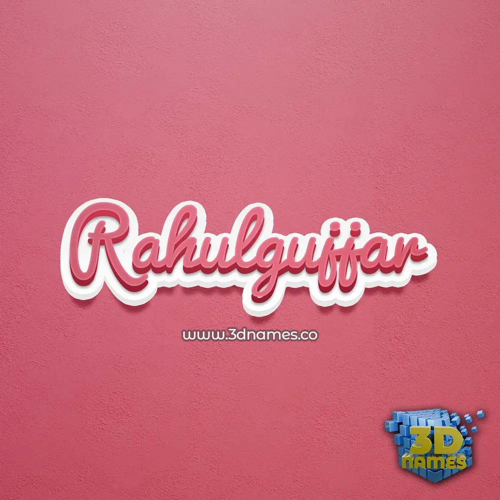 rahulgujjar in Red Scribble style - 3D name wallpaper